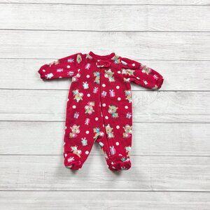 Holiday Time Fleece Reindeer Christmas Print Pajamas